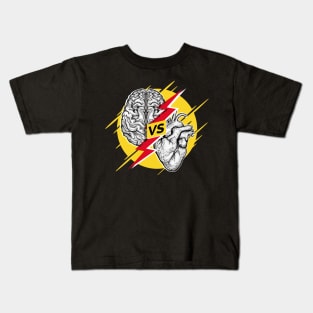 brain pitted against a heart Kids T-Shirt